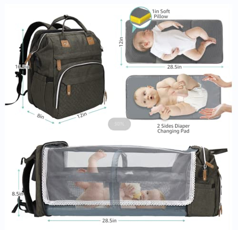 Little Essentials™Diaper Bag Backpack with Portable Diaper Pad