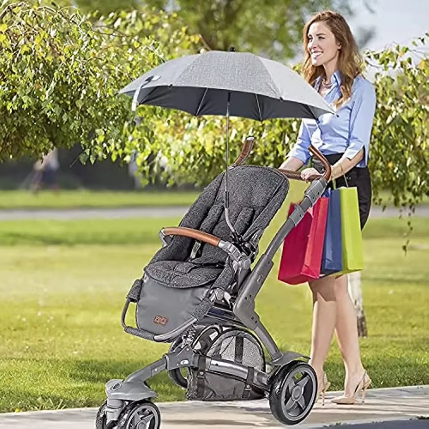 BreezeCover™Stroller Umbrella with Clamp 360 Degree Adjustable UV Protection 