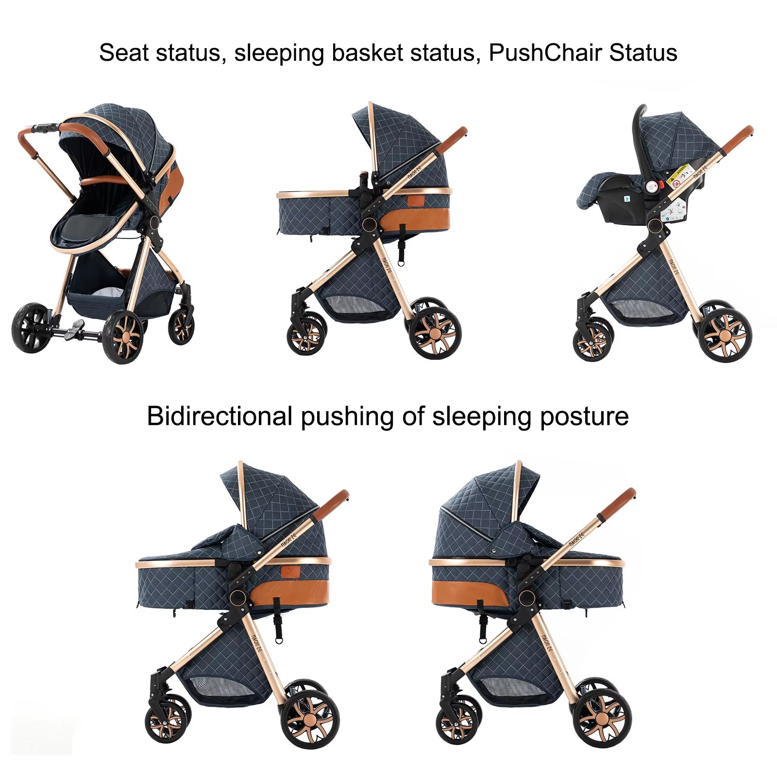 GentleSteps™Stroller, 3 in 1 for Newborns