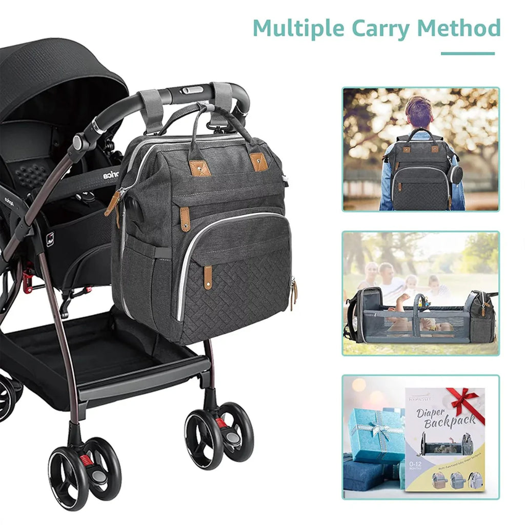 Little Essentials™Diaper Bag Backpack with Portable Diaper Pad