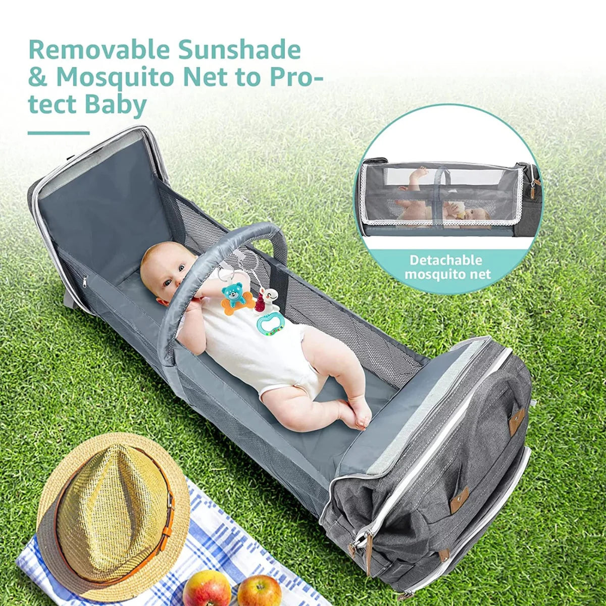 Little Essentials™Diaper Bag Backpack with Portable Diaper Pad