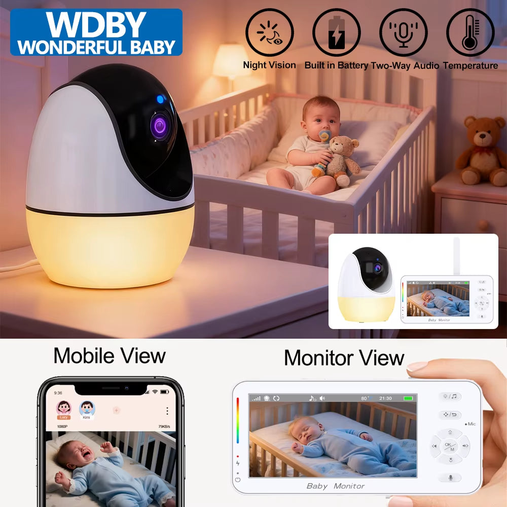 Peaceful Watch™4.3-Inch Baby Video Monitor with 4X Zoom Camera Motion/Sound Detection 