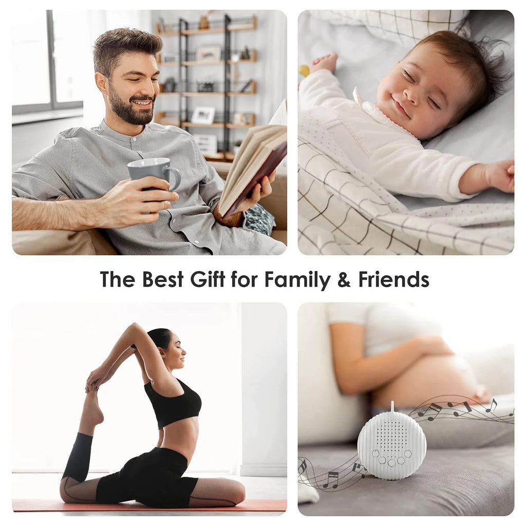 , Portable Sleep Sound Machine,Mini Sound Machine Rechargeable, Baby Sleep Machine with 10 Soothing Nature Sounds & 3 Timer for Baby Adult Office