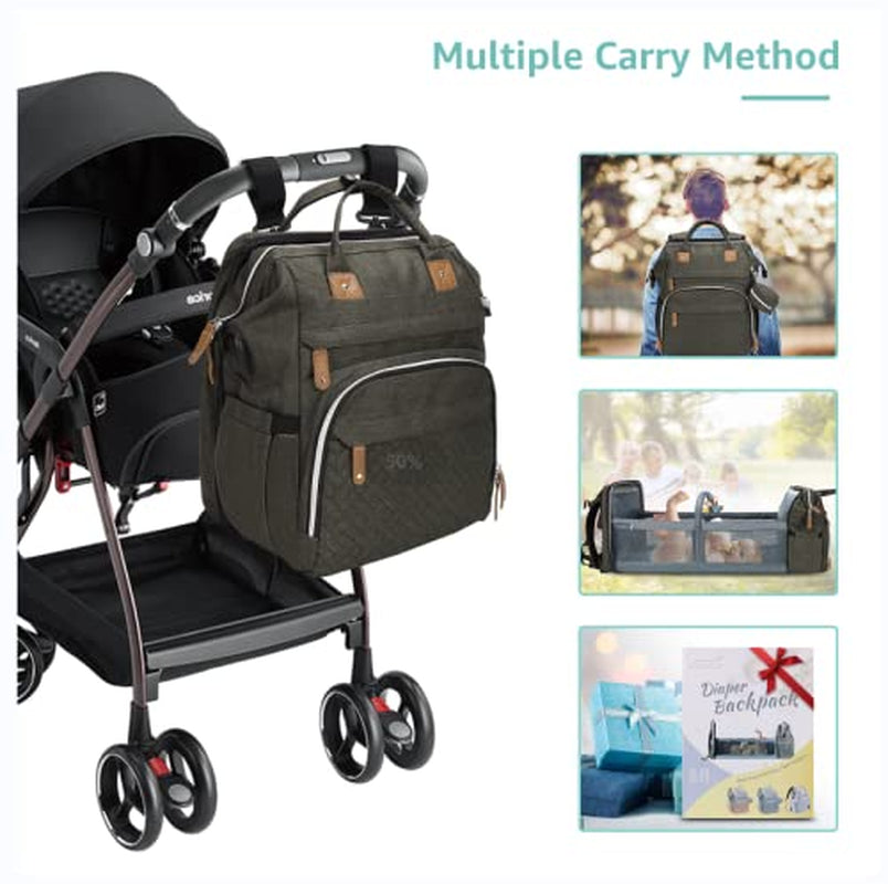 Little Essentials™Diaper Bag Backpack with Portable Diaper Pad