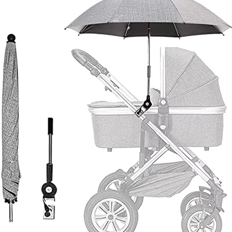 BreezeCover™Stroller Umbrella with Clamp 360 Degree Adjustable UV Protection 
