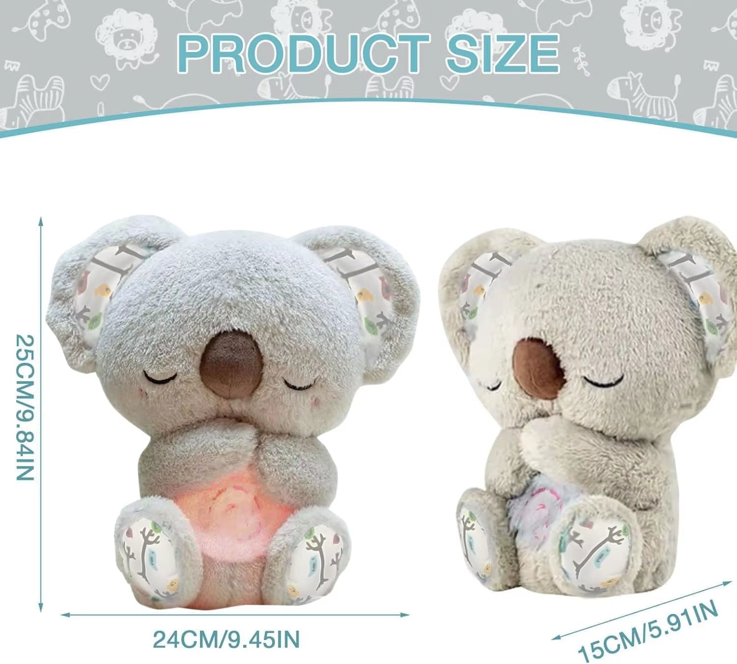 Calm Cuddle™Anxiety Relief Plush Koala Soothing Bear with Sensory Music Lights 
