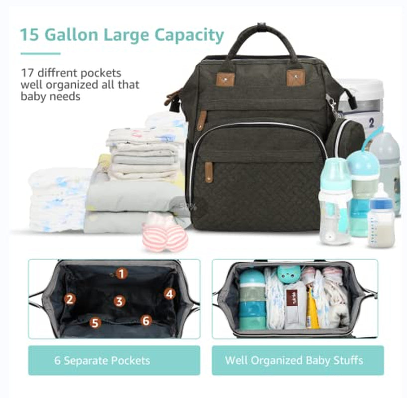 Little Essentials™Diaper Bag Backpack with Portable Diaper Pad