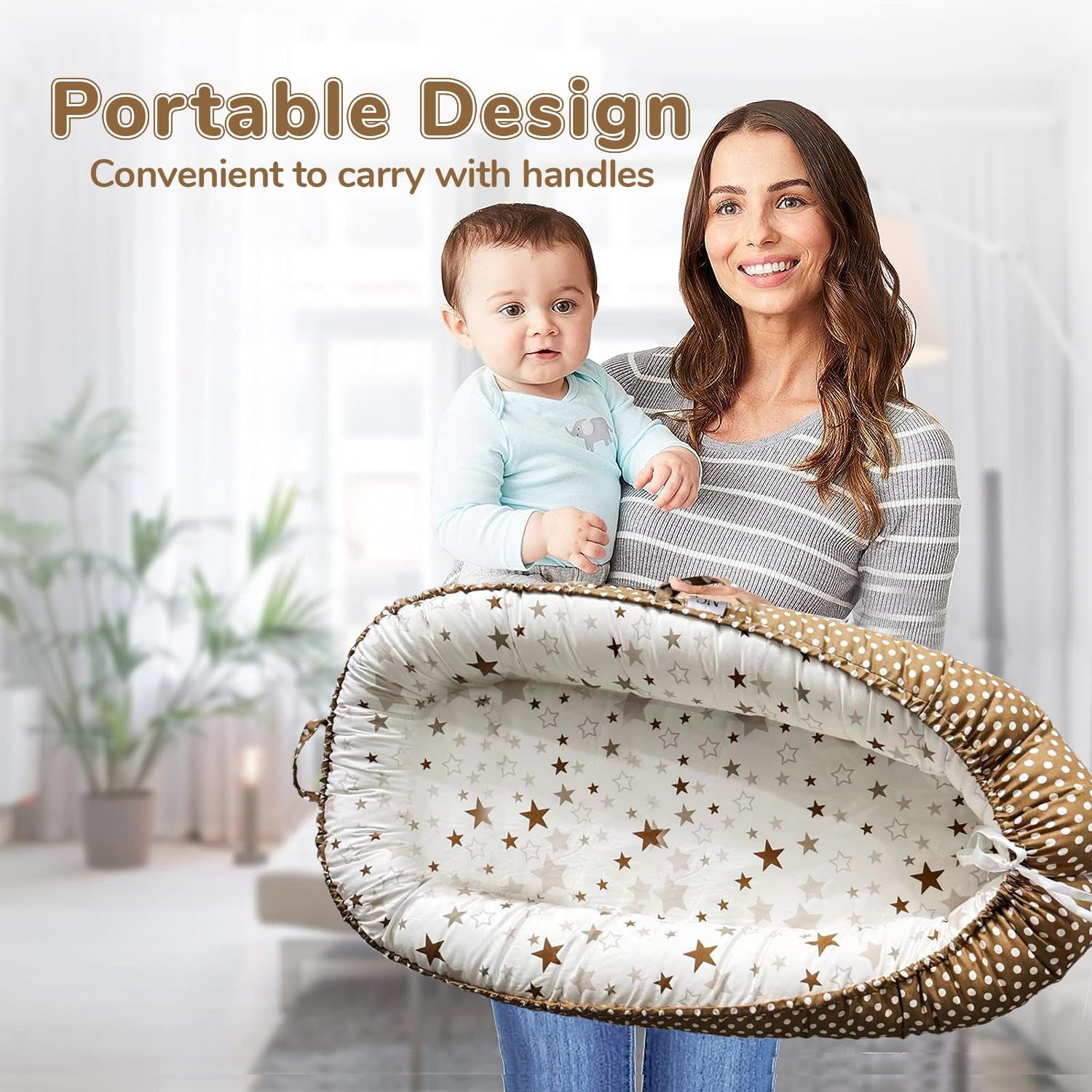 Soft Start™Baby Lounger - Newborn 0-24 Months – 100% Cotton 