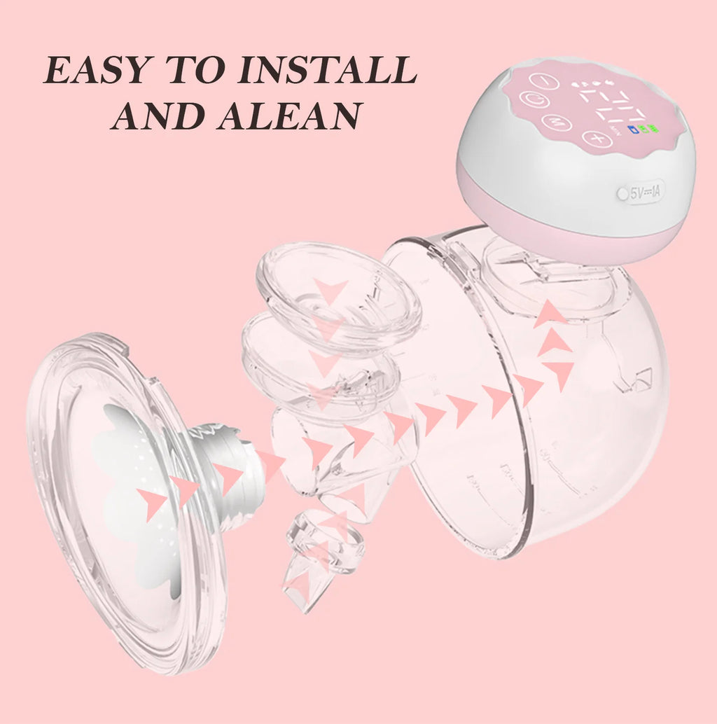 ComfortFit™Breast Pump, Hands Free Portable Electric with 4 Modes & 12 Levels