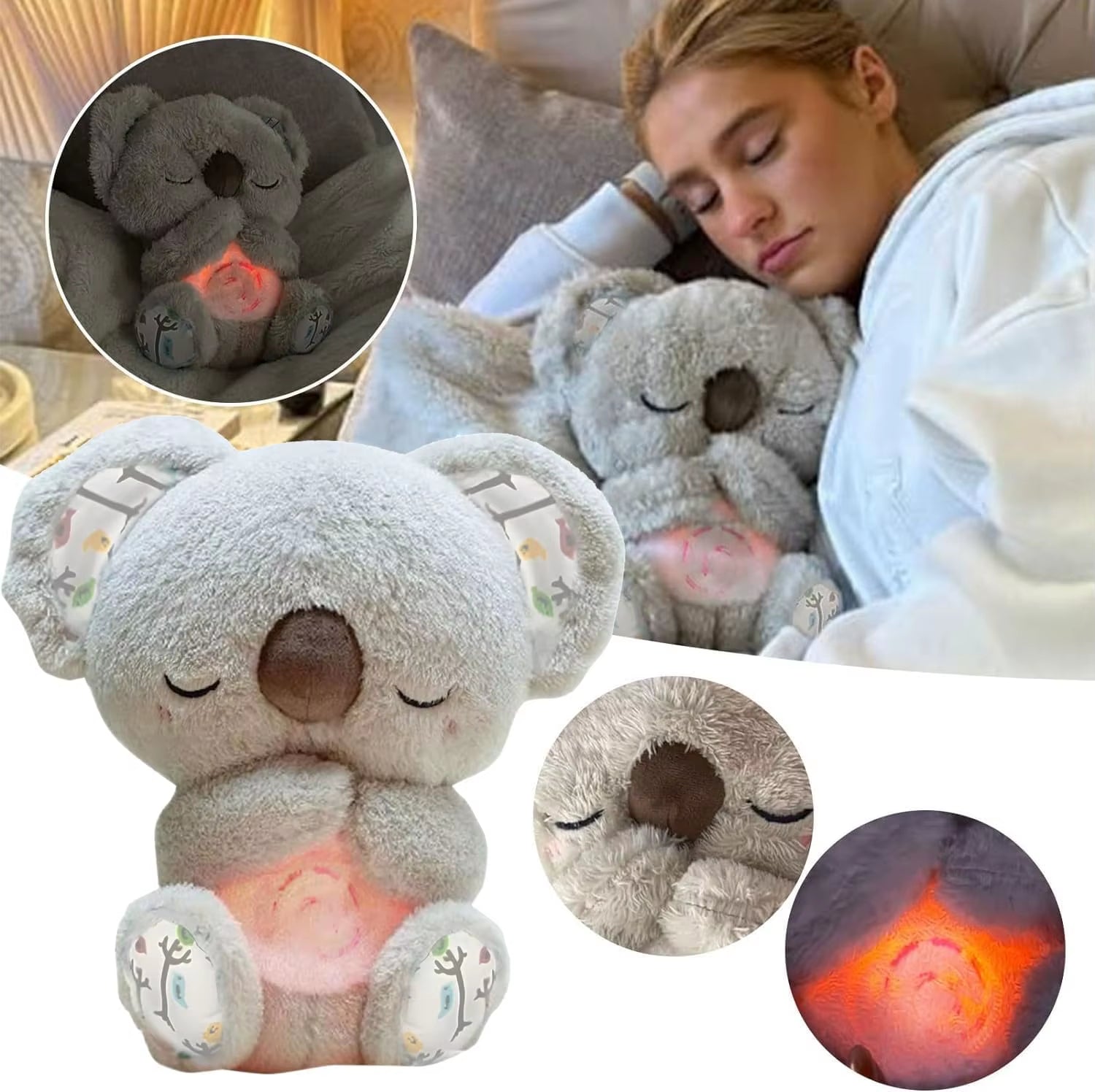 Calm Cuddle™Anxiety Relief Plush Koala Soothing Bear with Sensory Music Lights 