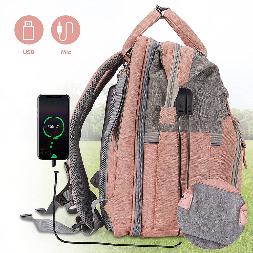 Little Essentials™Diaper Bag Backpack with Portable Diaper Pad