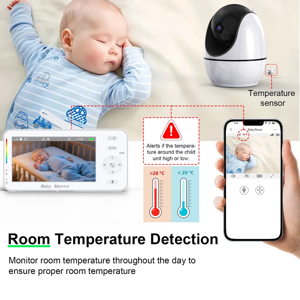Peaceful Watch™4.3-Inch Baby Video Monitor with 4X Zoom Camera Motion/Sound Detection 
