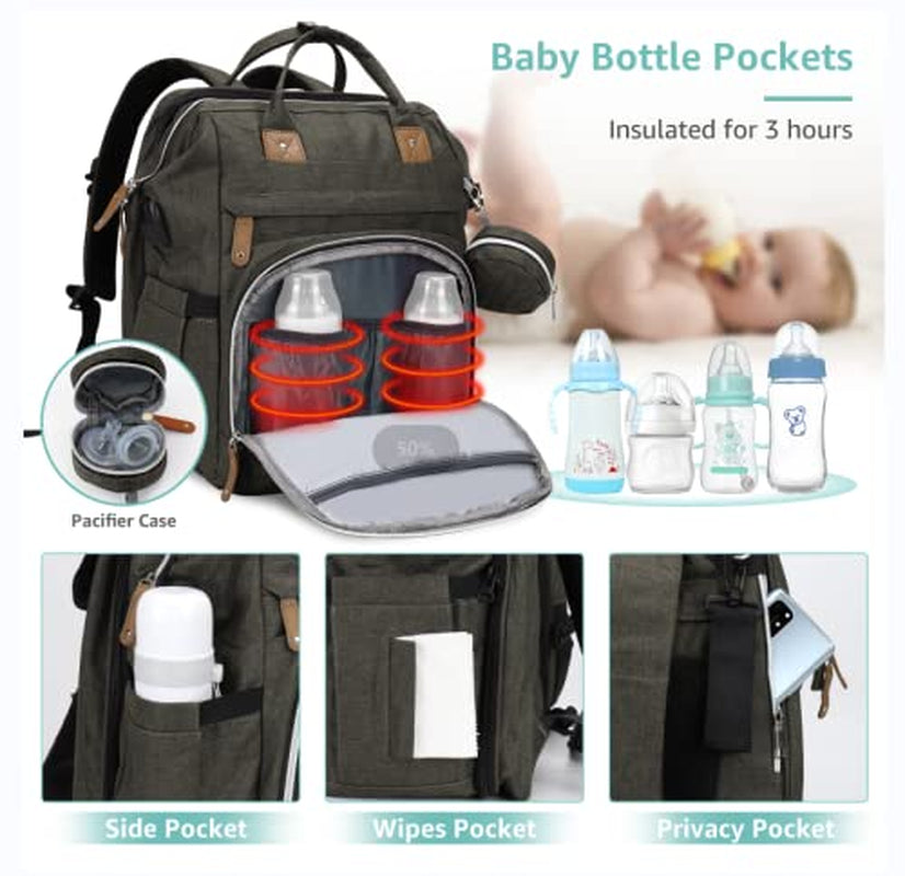 Little Essentials™Diaper Bag Backpack with Portable Diaper Pad