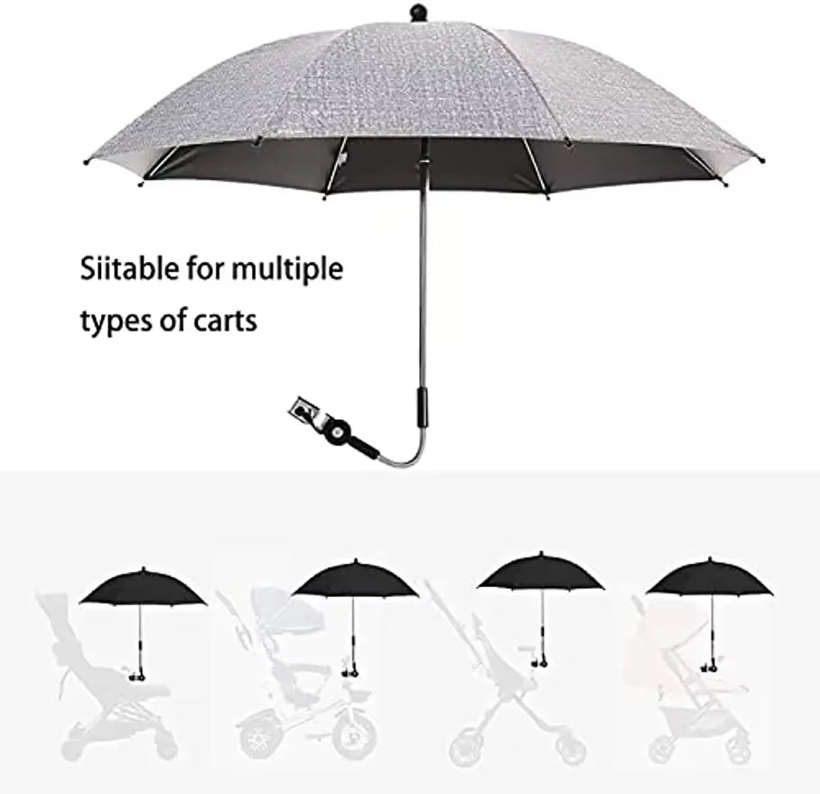 BreezeCover™Stroller Umbrella with Clamp 360 Degree Adjustable UV Protection 