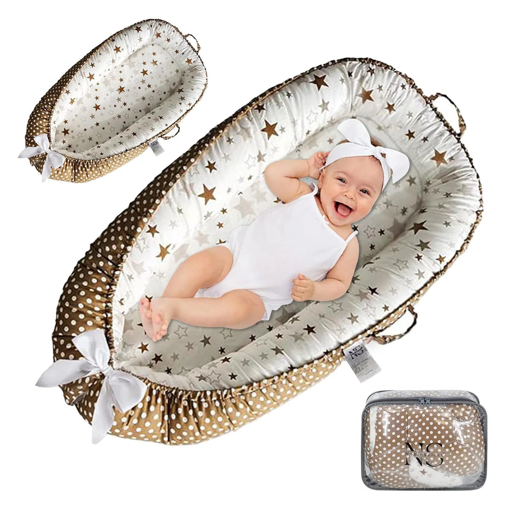 Soft Start™Baby Lounger - Newborn 0-24 Months – 100% Cotton 