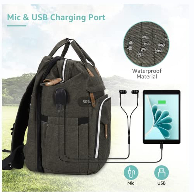 Little Essentials™Diaper Bag Backpack with Portable Diaper Pad