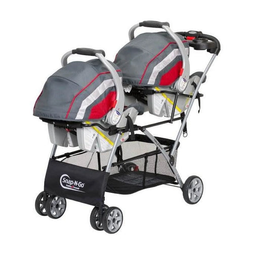 Calm Journey™Snap-N-Go Universal Double Car Seat Carrier Stroller, Black