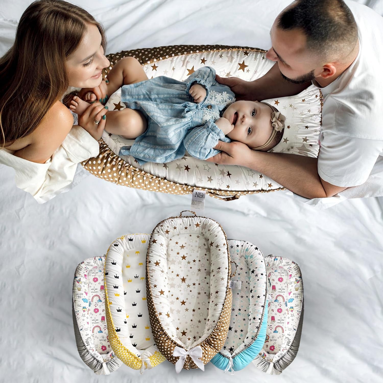 Soft Start™Baby Lounger - Newborn 0-24 Months – 100% Cotton 