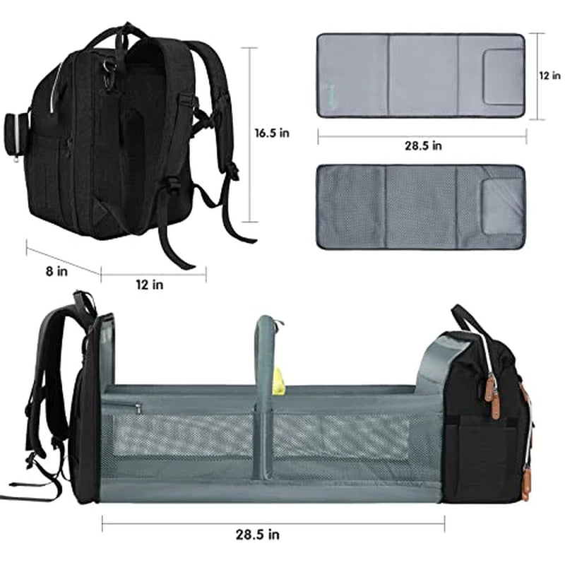 Little Essentials™Diaper Bag Backpack with Portable Diaper Pad