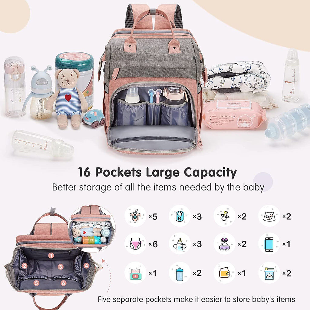 Little Essentials™Diaper Bag Backpack with Portable Diaper Pad
