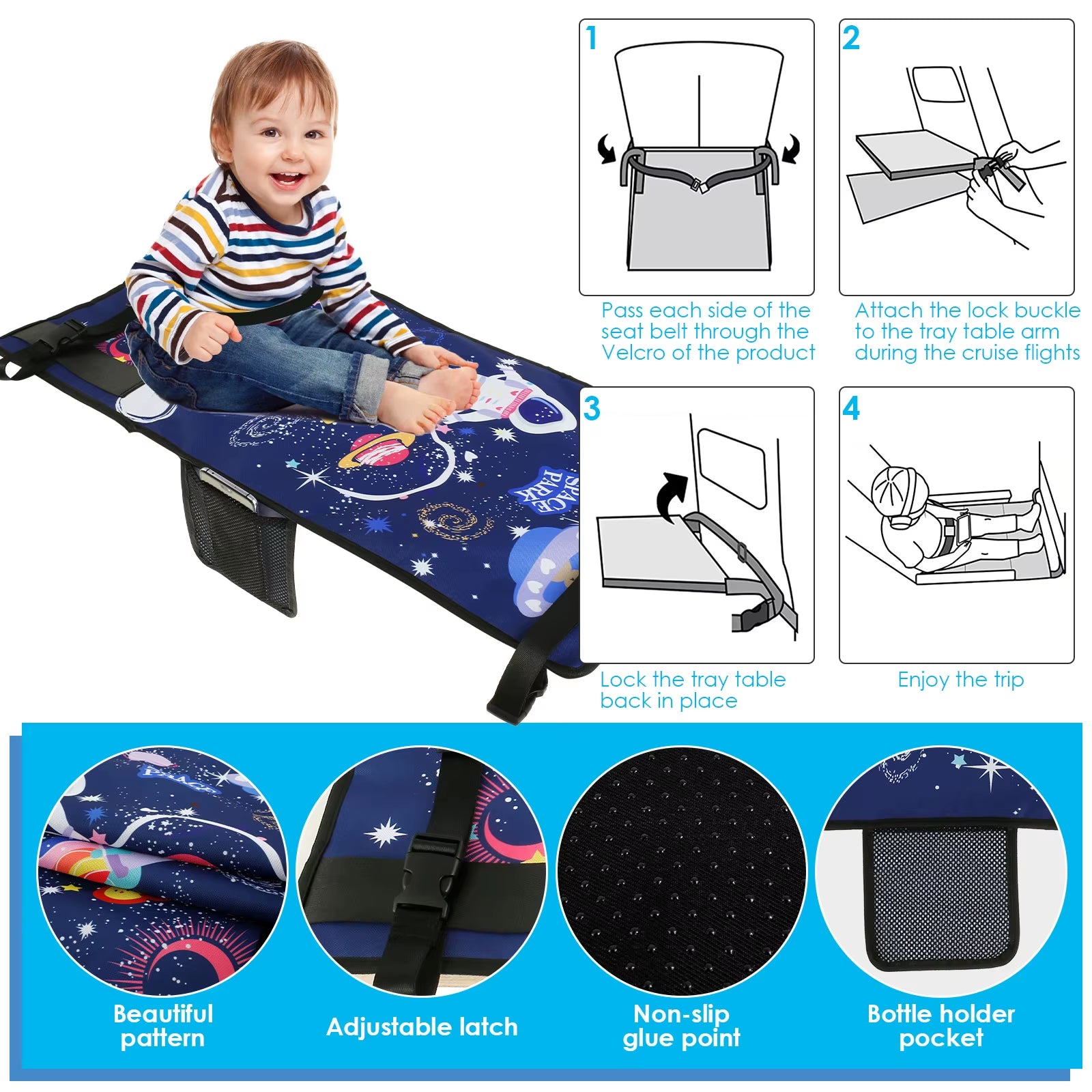 SkyNap™Kids Travel Airplane Bed  