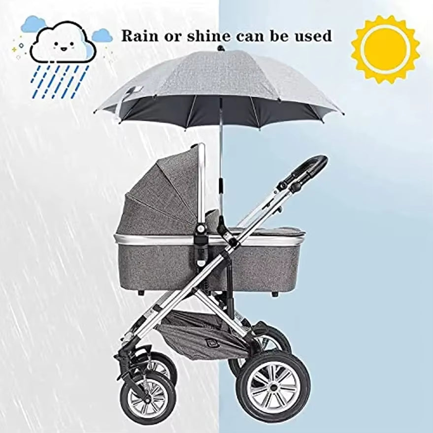 BreezeCover™Stroller Umbrella with Clamp 360 Degree Adjustable UV Protection 