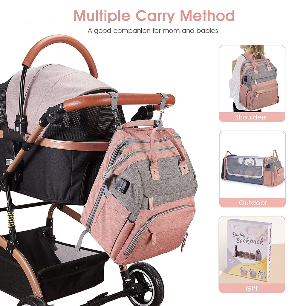 Little Essentials™Diaper Bag Backpack with Portable Diaper Pad